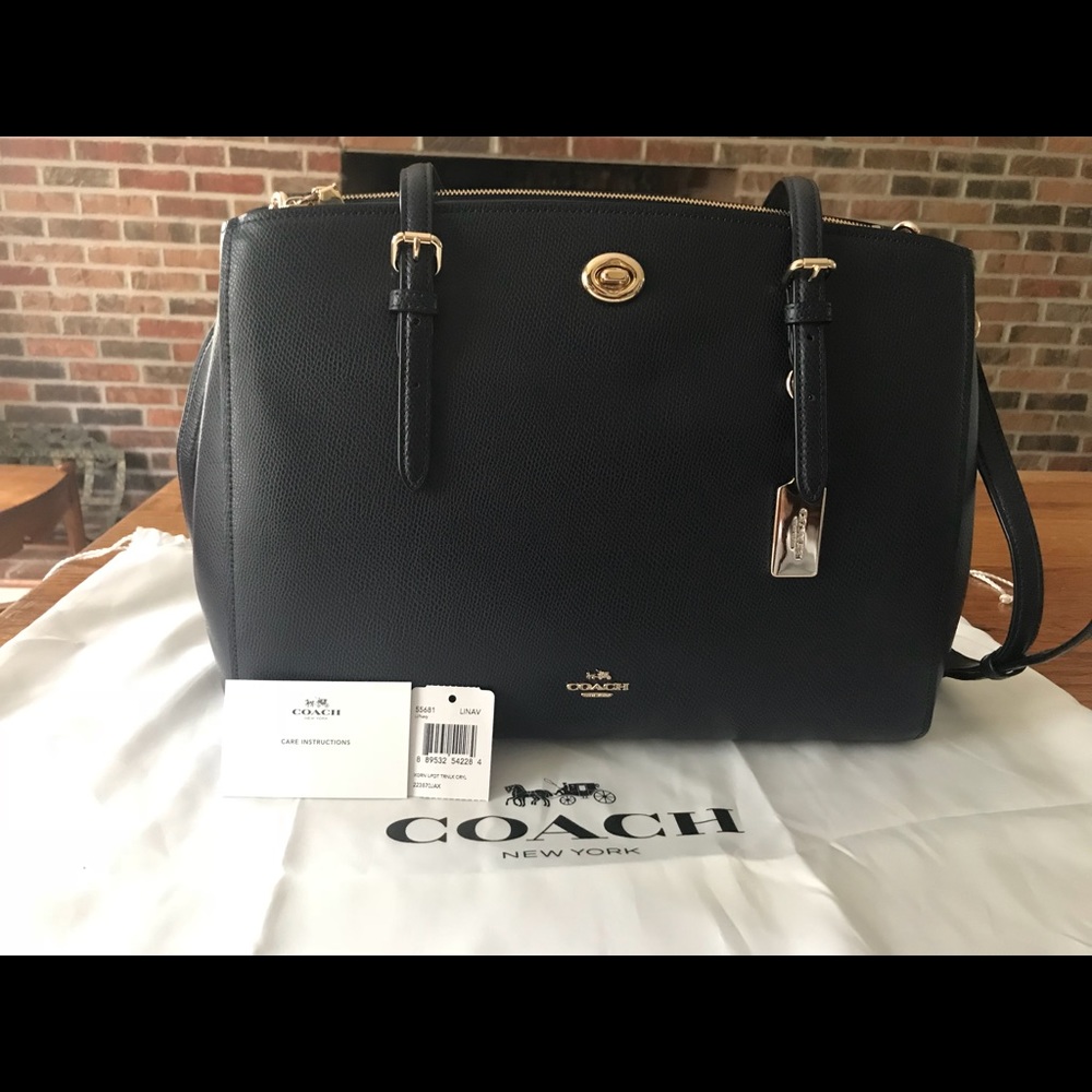 Authentic Navy Coach Bag